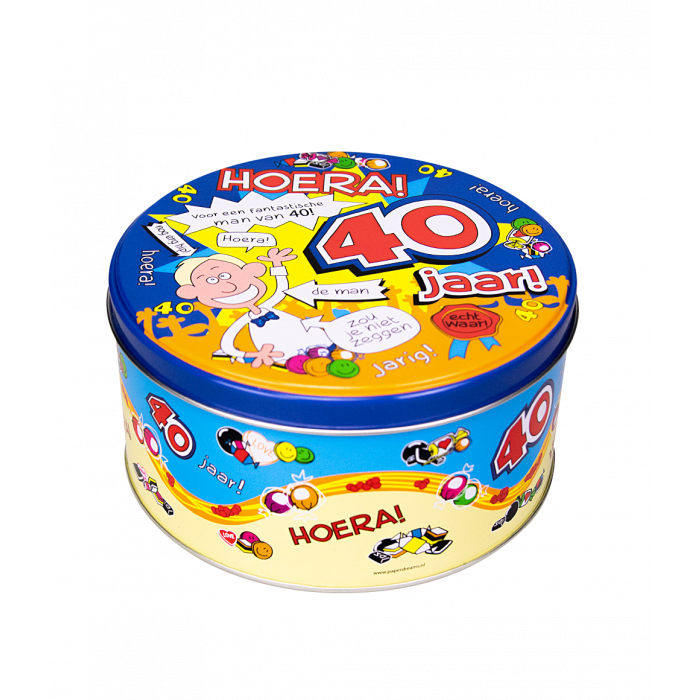 Filled Candy Tin 40 Years Man and 500 grams
