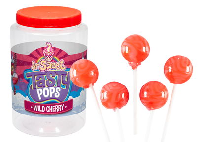 Dr. Sweet Tasty Pop Wild Cherry 70 stuks