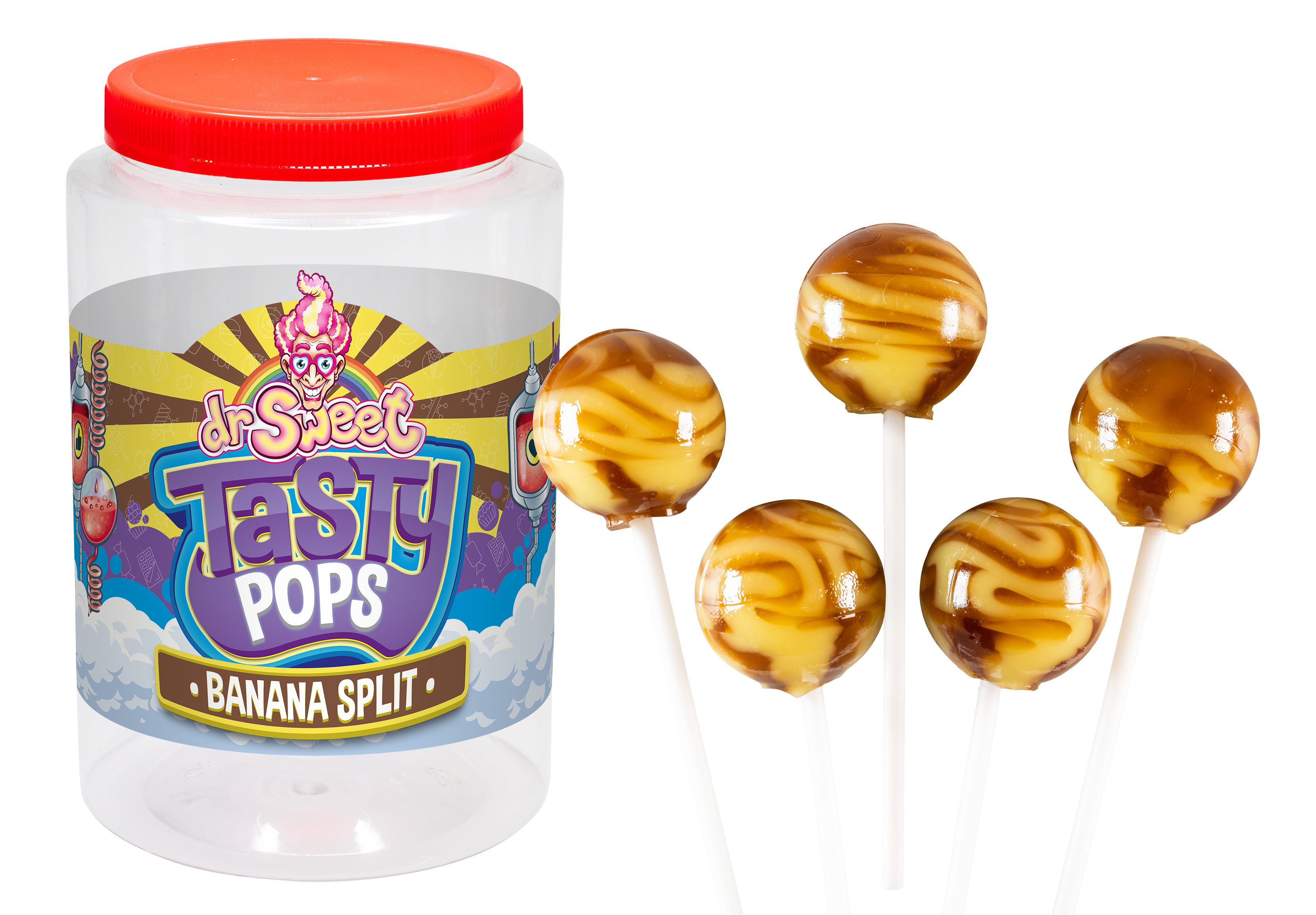 Dr. Sweet Tasty Pop Bananasplit 28 gr.