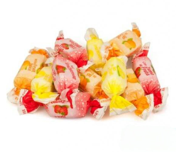 De Bron Fruitjuice Toffee Sugarfree 200 gram