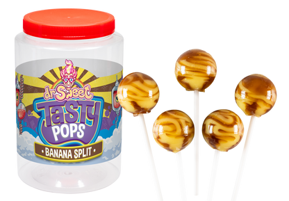 Dr. Sweet Tasty Pop Bananasplit 70 stuks