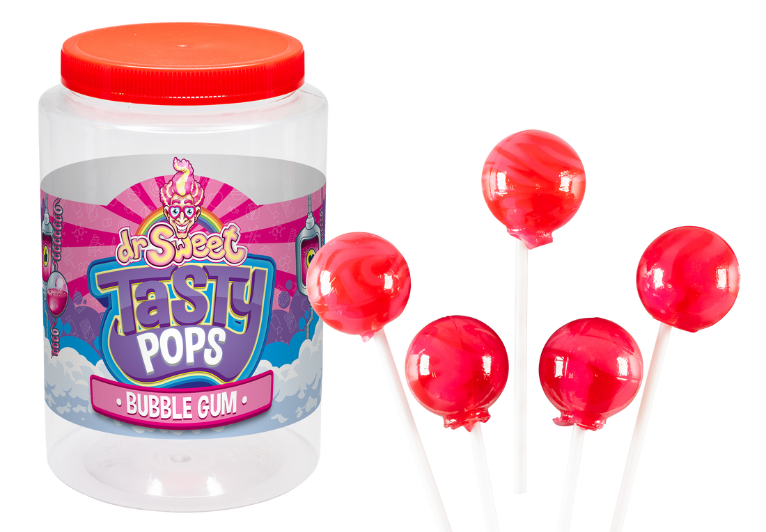 Dr. Sweet Tasty Pop Bubble Gum 70 stuks