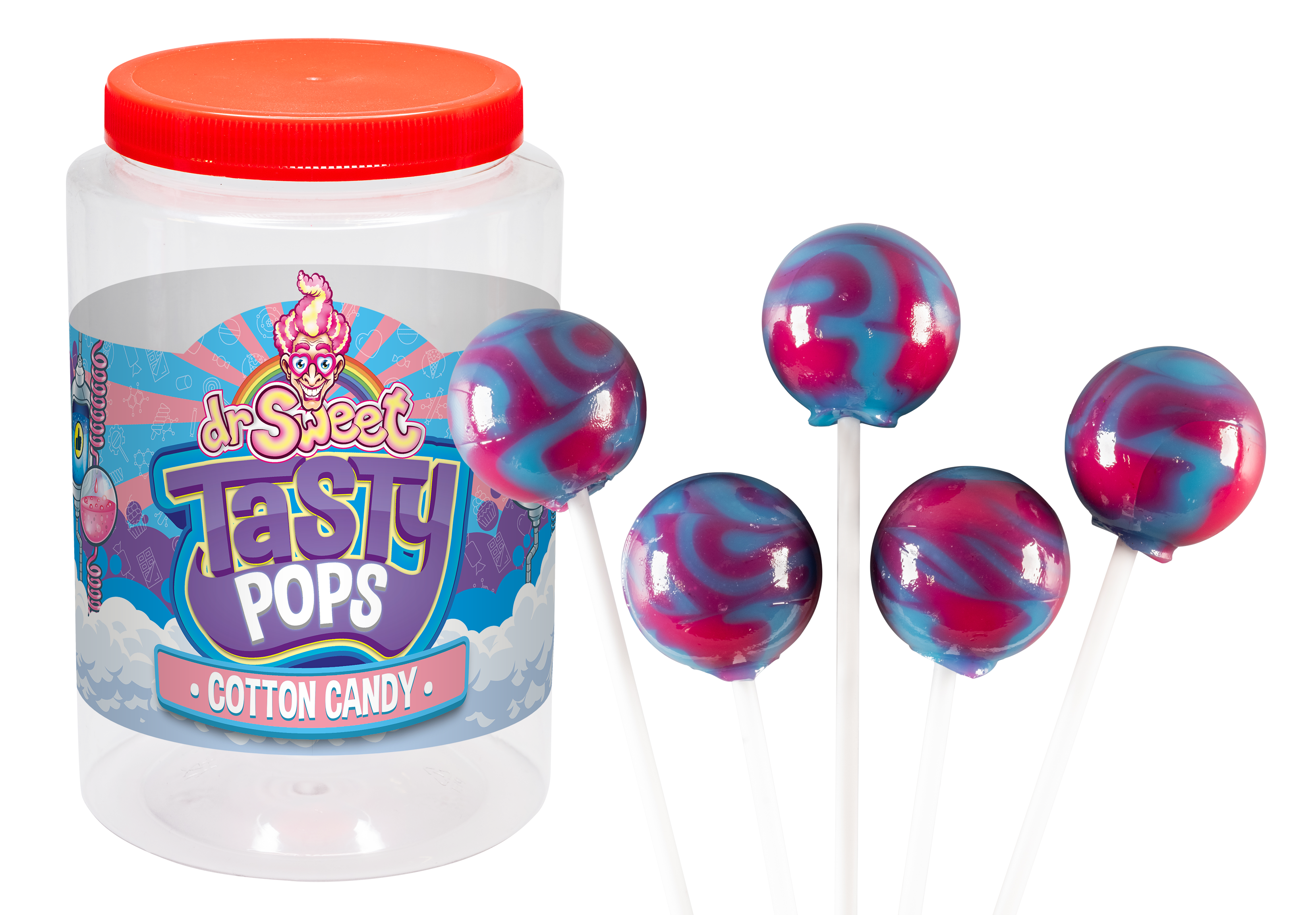 Dr. Sweet Tasty Pop Cotton Candy 28 gr.
