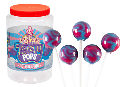 Dr. Sweet Tasty Pop Cotton Candy 70 stuks