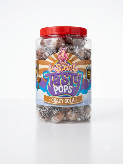 Dr. Sweet Tasty Pop Crazy Cola 70 stuks
