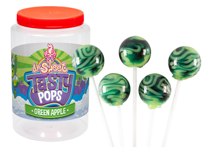 Dr. Sweet Tasty Pop Green Apple 70 stuks