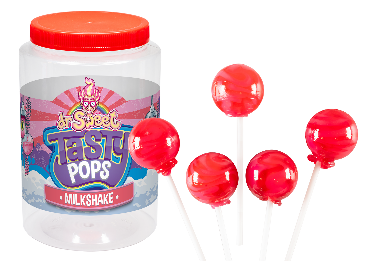 Dr. Sweet Tasty Pop Milkshake 70 stuks