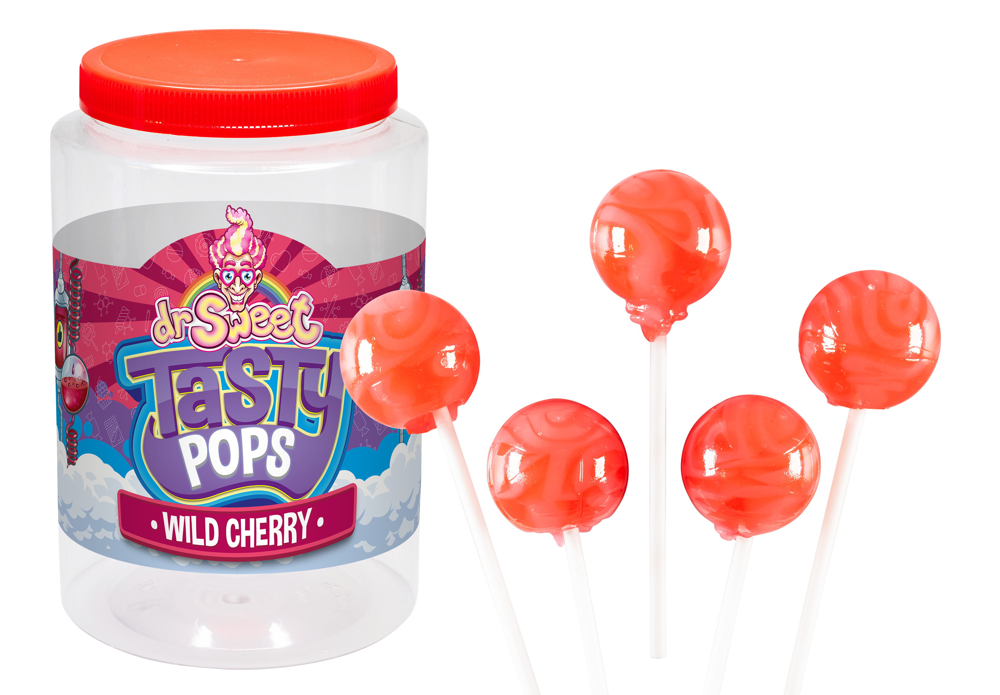 Dr. Sweet Tasty Pop Wild Cherry 28 gr.