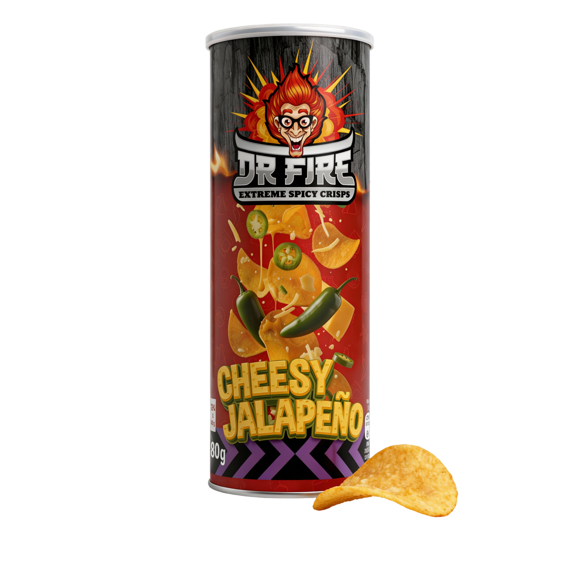 Dr. Fire Crisps Cheesy Jalapeno 80 gr.