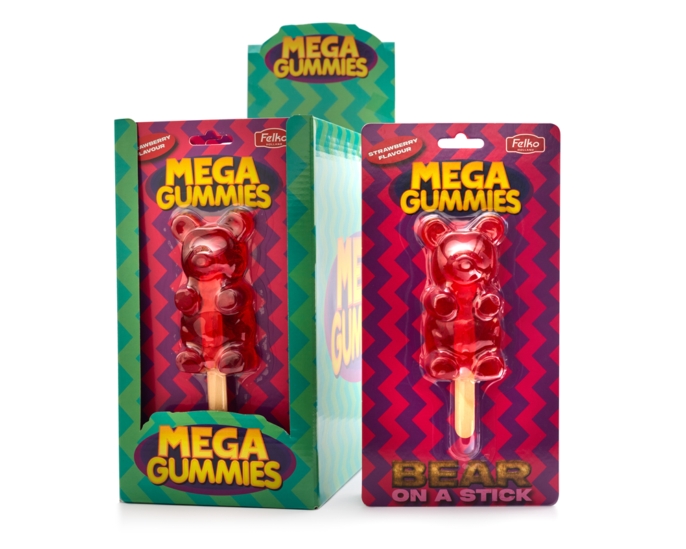 Mega Gummies Bear-on-a-Stick 120 gram