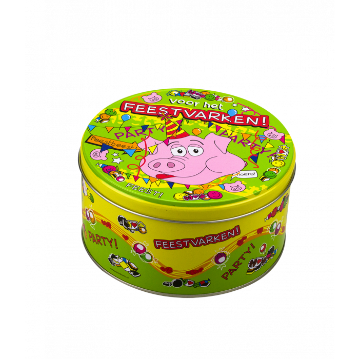 Filled Candy Tin Party Pig and 500 grams 