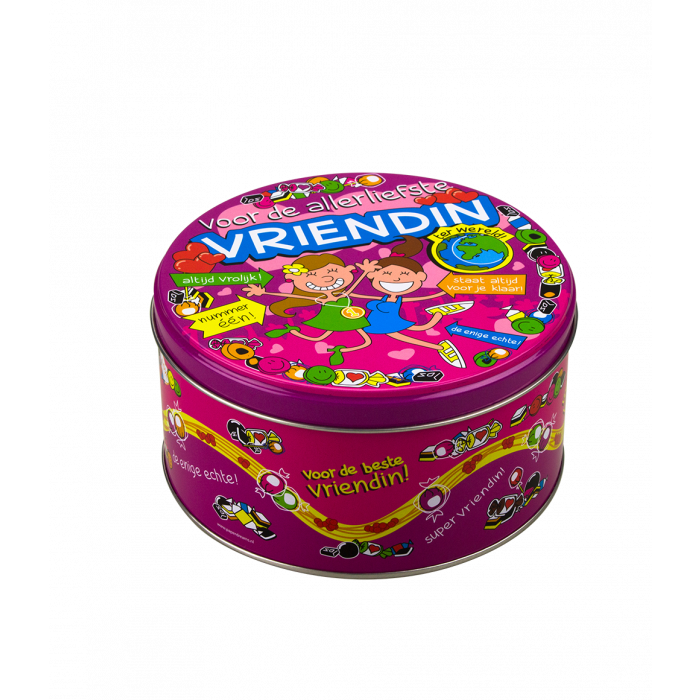 Gevulde Snoeptrommel Vriendin en 500 Gram
