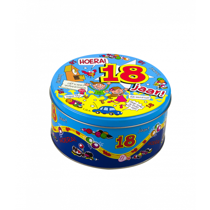 Filled Candy Tin 18 years and 500 Grams 