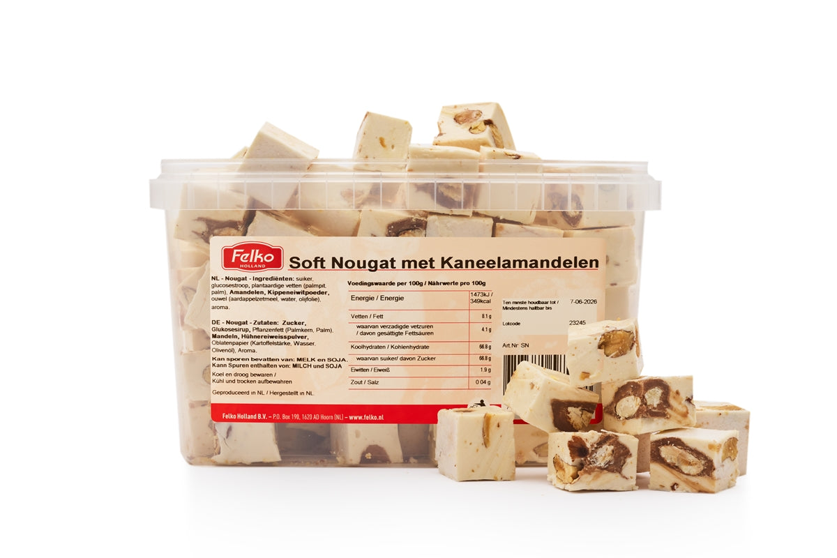 Soft Nougat with Cinnamon Almonds 250 grams 