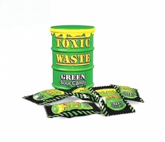 Toxic Waste Green Sour Candy Drum 42 gr