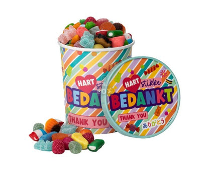 Snoep Bucket Bedankt
