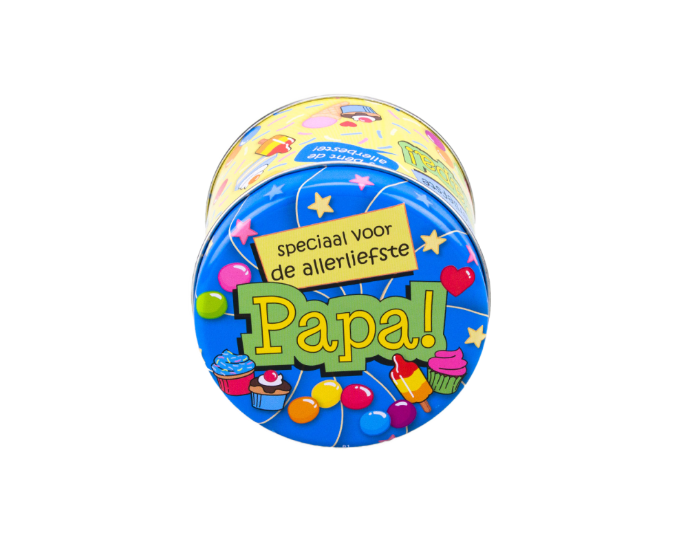 Gevulde Snoepblikjes - Papa en 250 Gram