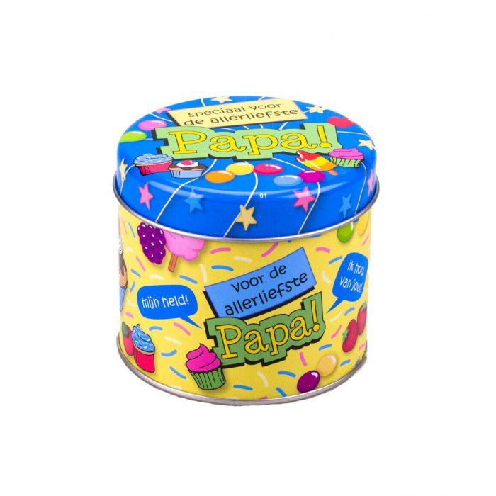 Filled Candy Tins and Dad and 250 Grams 