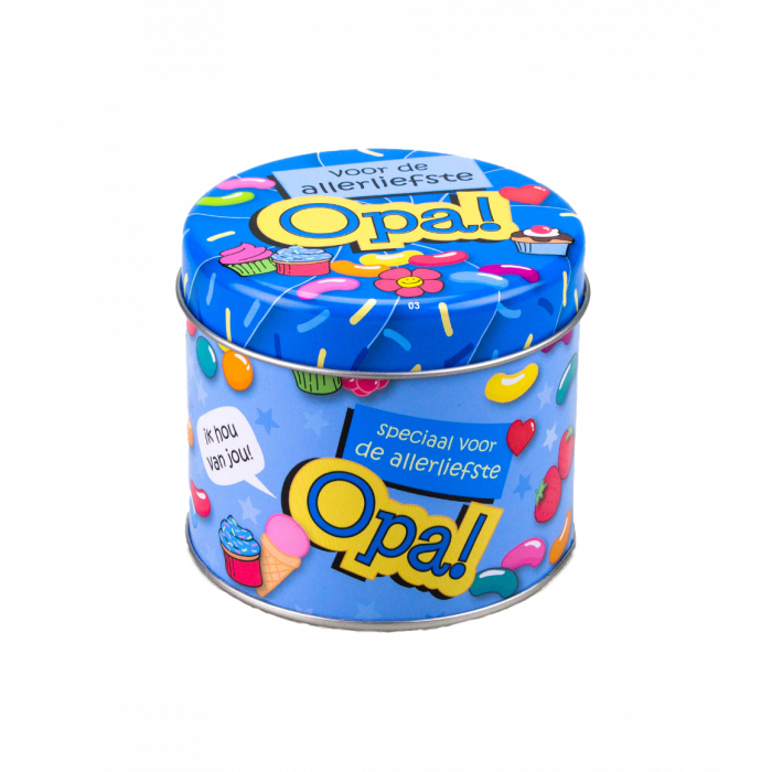 Gevulde Snoepblikjes - Opa en 250 Gram